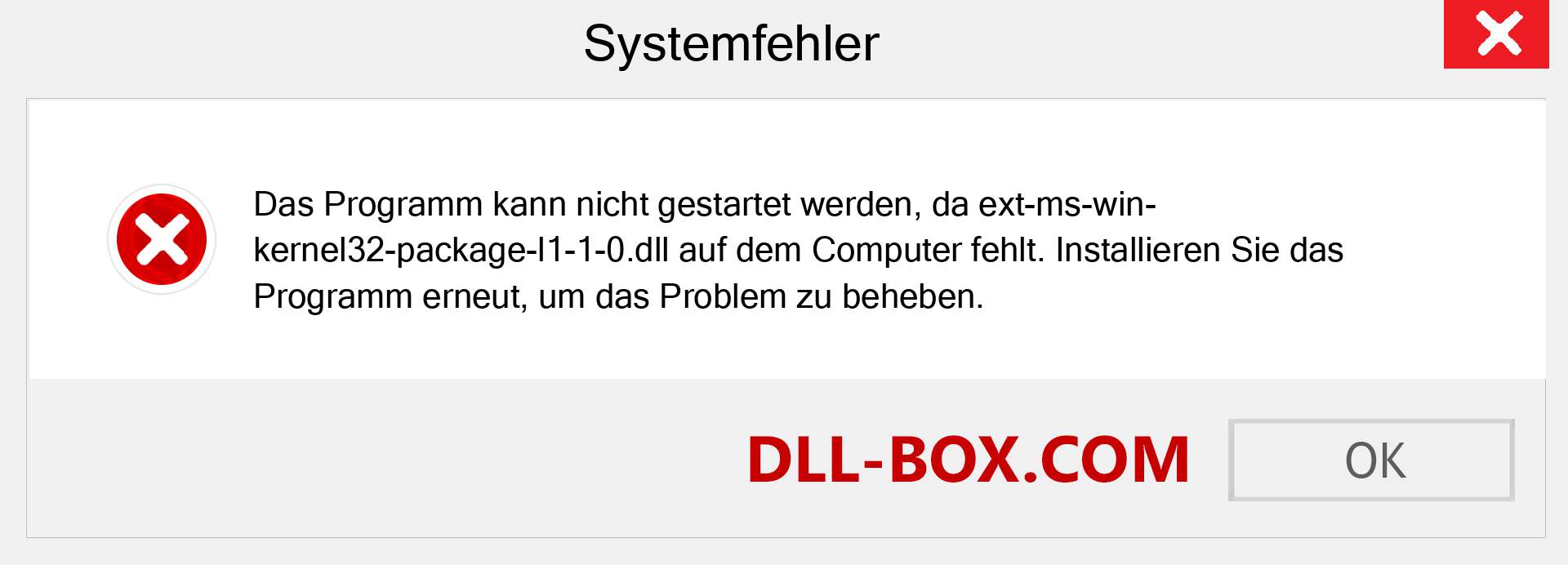 ext-ms-win-kernel32-package-l1-1-0.dll-Datei fehlt?. Download für Windows 7, 8, 10 - Fix ext-ms-win-kernel32-package-l1-1-0 dll Missing Error unter Windows, Fotos, Bildern