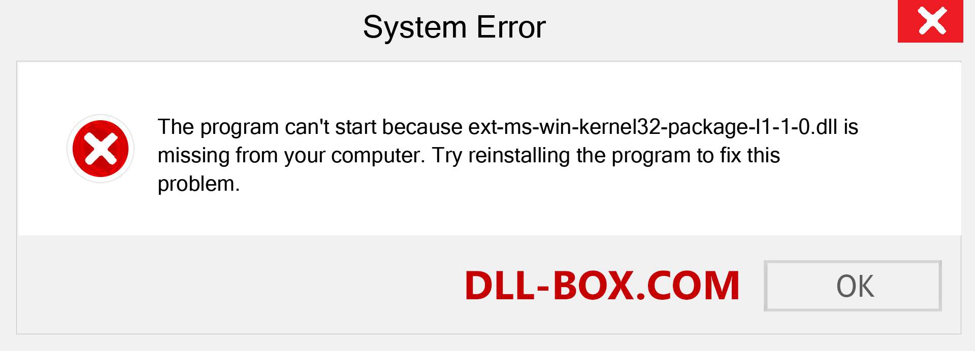  ext-ms-win-kernel32-package-l1-1-0.dll file is missing?. Download for Windows 7, 8, 10 - Fix  ext-ms-win-kernel32-package-l1-1-0 dll Missing Error on Windows, photos, images