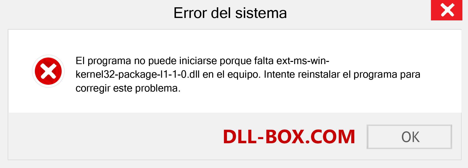 ¿Falta el archivo ext-ms-win-kernel32-package-l1-1-0.dll ?. Descargar para Windows 7, 8, 10 - Corregir ext-ms-win-kernel32-package-l1-1-0 dll Missing Error en Windows, fotos, imágenes